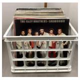 Crate of LPs