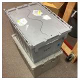 2 flip-top storage crates