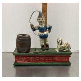 Cast iron Trick Dog mechanical bank
