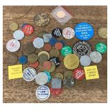 Group of assorted tokens