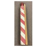 Early painted wood barbershop pole