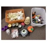 Large group of Halloween decorations