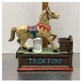 Cast iron Trick Pony mechanical bank