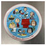 1980 Anniversary Peanuts collector plate