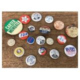 Vintage political pins