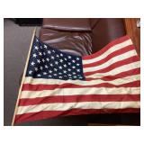 48-star flag on pole 24x48