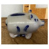 Salt glazed stoneware piggy bank