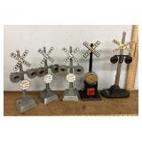 5 model train railroad crossing signs