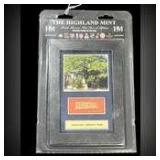 New Highland Mint "Authentic Auburn Oaks" Plaque with Piece of Toomer