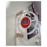 Custom Gulf Filling Station Flange Sign