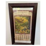 Framed 1937 Caterpillar Dealer Calendar