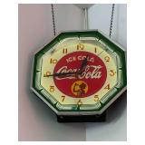 Ice Cold Coca-Cola Neon Clock