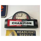 Champion Spark Plugs Lighted Clock