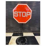 Vintage Stop Sign on Amalie Oil Stand