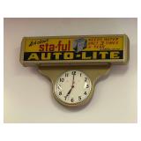 Auto-Lite Sta-Ful Lighted Clock