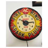 AC Fire Ring Spark Plugs Lighted Clock