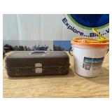 10-Qt Fishing Bait Bucket and Metal Tackle Box