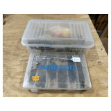 (2) Tackle Boxes - with Contents, Crawfish Bait, Etc