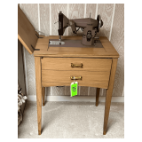 Kenmore Sewing Machine in Wooden Cabinet with Accessories