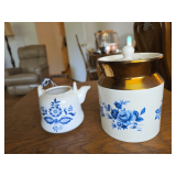 Lot - (1) Wade England Ceramic Lidded Jar and (1) Miniature Teapot