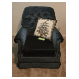 Blue Upholstered Armchair