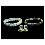 Lot - (2) Bracelets and (1) Pair of Drop Earrings, Liz Claiborne