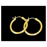 14k Yellow Gold Hoop Earrings
