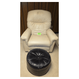 Recliner with Round Ottoman