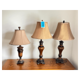 Lot - (3) Table Lamps