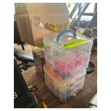 Assorted beads and yarn