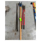 Lot- Post Hole Diggers and Pry Bars