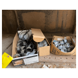 Lot - Fencing Supplies - Brace Bands, Fence Post Caps, Clamps