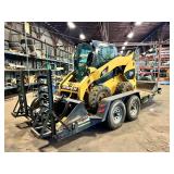 Caterpillar Skidsteer with Trailer