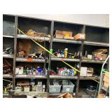 Tool Room Lot:  Shelf Contents Only:  Fluids, Corded Lights, Misc Supplies