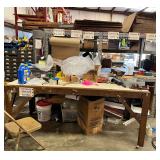 Shipping Area Table, Prep Shelf and Packing Boxes