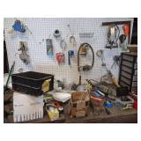 Contents of table & pegboard - CONTENTS ONLY