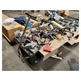 Rolling Shop Cart with contents