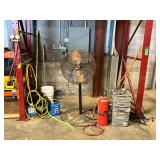 Sprayer, Misc parts, Pedestal fan, Portable Air Compressor