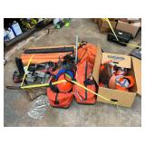 Tool Room Lot: Misc Items: tools, bags, hats, etc.