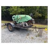 Single-Axle Trailer with Floor Cleaning Machine