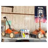 Lot - (2) Industrial Striping Machines with Paint and Handicap Parking Stencil Template