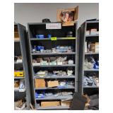 Lot - Metal Shelves with Contents: Assorted Small Engine Replacement Parts