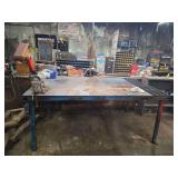 Heavy-Duty Metal Workbench with Swivel Vise