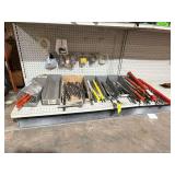 Lot - Assorted Masonry Drill Bits, Chisels, and Shop Hardware