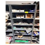 Lot - Metal Shelves with Contents - Assorted Power Equipment and Lawn Mower Parts