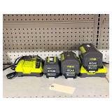 Lot - Assorted Ryobi Batteries and Chargers
