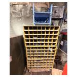 Lot - Industrial Steel Hardware Bins with Assorted Bolts, Nuts, and Washers