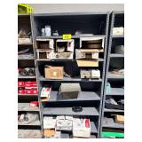 Lot - Metal Shelves with Contents: Assorted Small Engine Parts and Filters