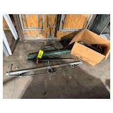 Lot - Ridgid Bar and T-Post Driver, Metal Exhaust Pipes, and Metal Tools