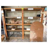 Lot - Wood Shelves with Contents: Assorted STIHL Parts and Animal Trap